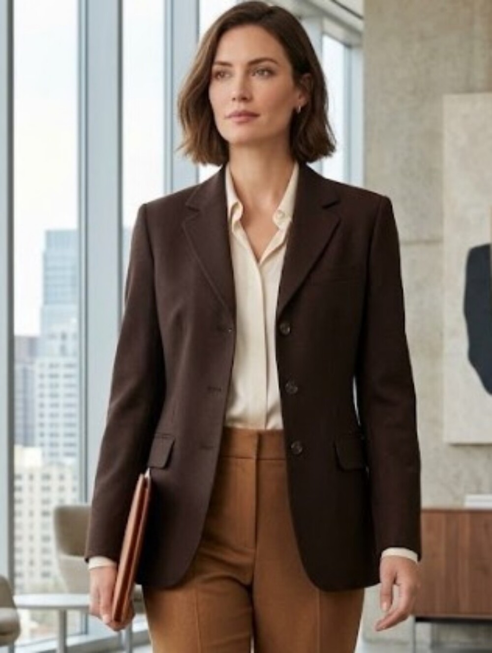 Vintage L.L. Bean Wool Cashmere 3-Button Blazer Jacket